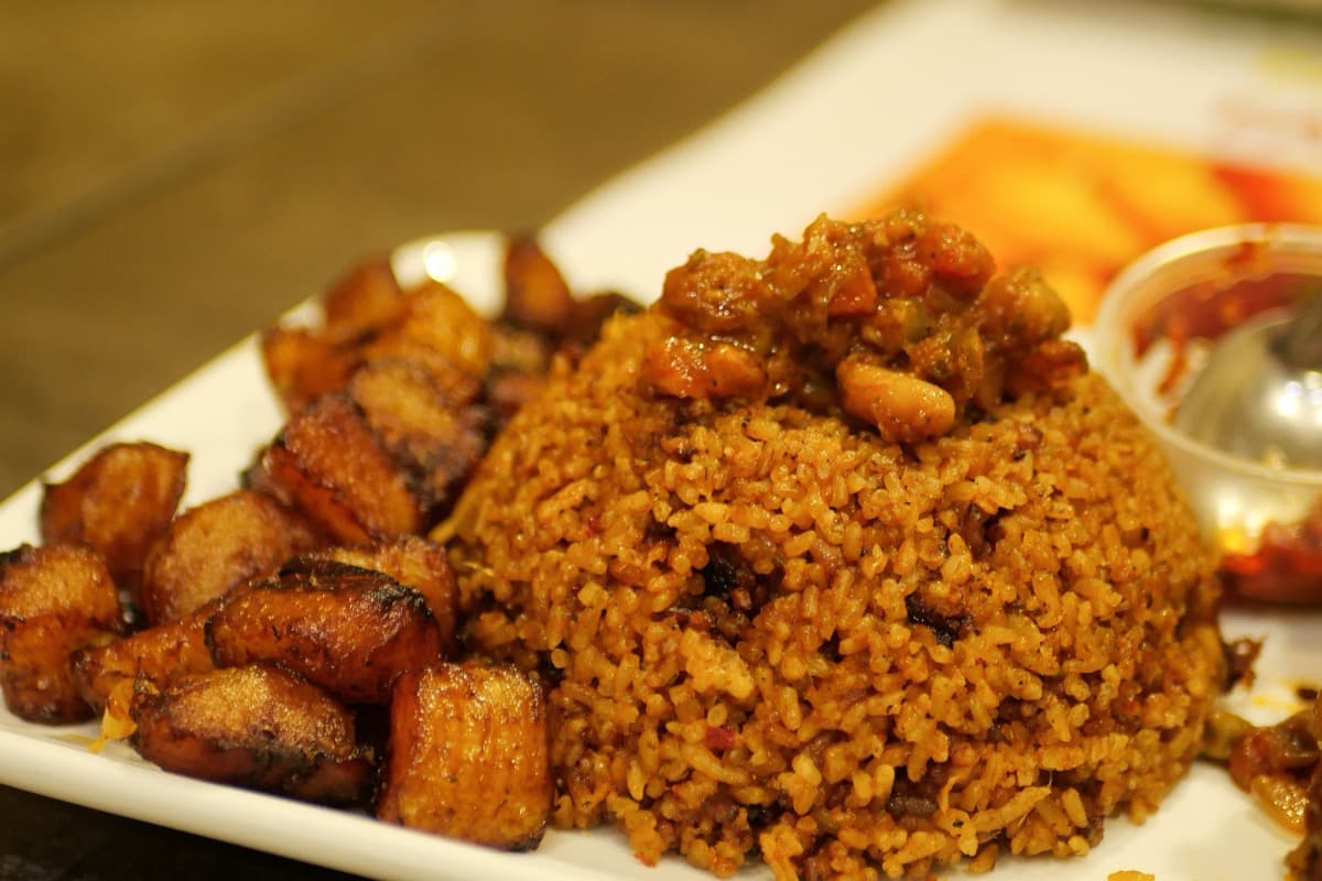Cooler of Jollof Rice